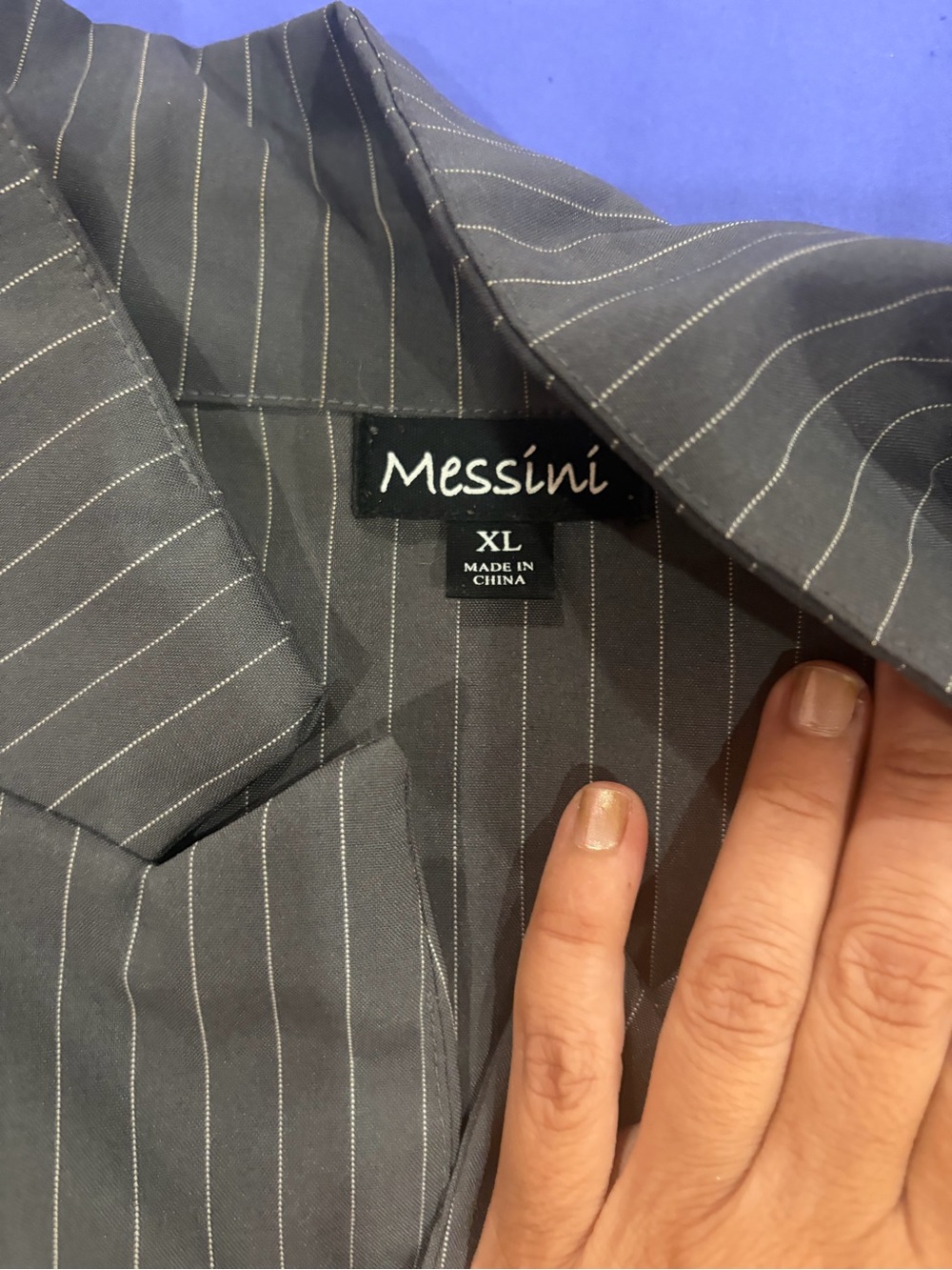 Tailored Pinstripe Double-Breasted Vest - grey - Picture 4 of 4